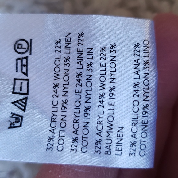 Pilcro Anthropologie Mock Neck Sweater Women Medium Cream Gray Chunky Oversized - Picture 12 of 13